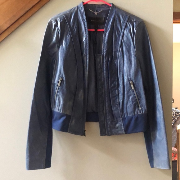 Distressed real leather jacket - Picture 1 of 2